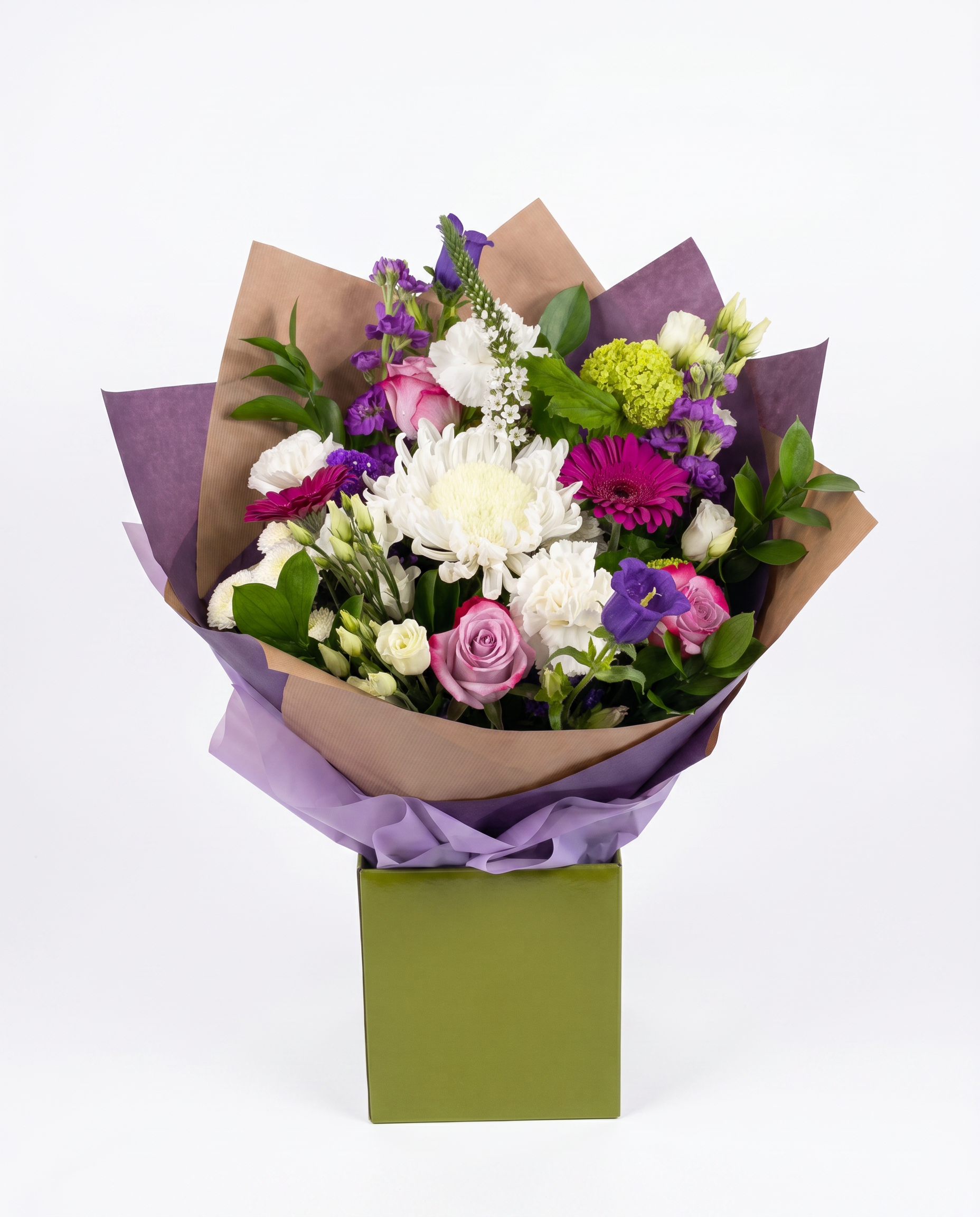 Moss&ivy florist bedford (1) “Violet Grace” Bouquet of seasonal yellow flowers - Image 1