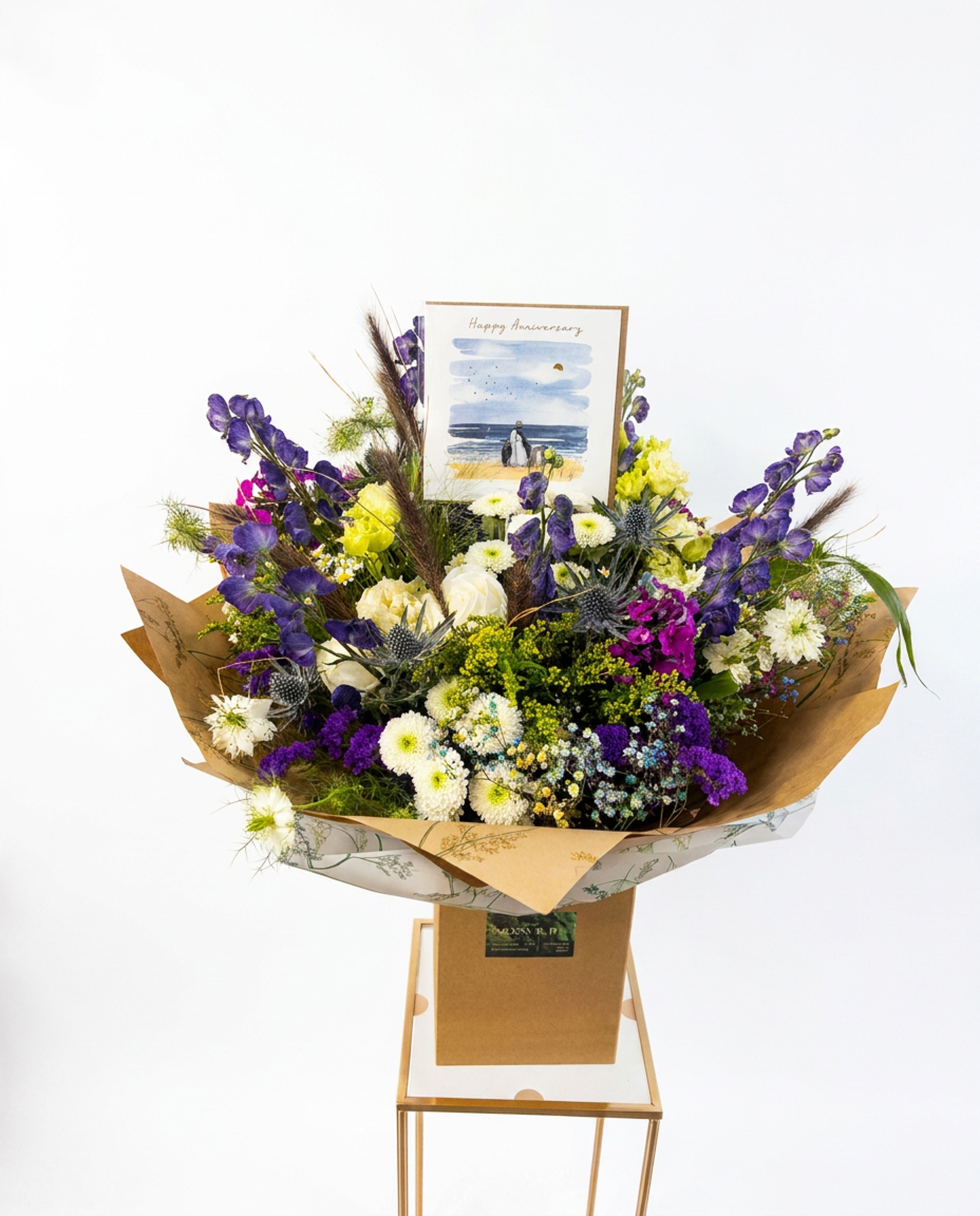 1 moss&ivy florist Bedford, weeding flowers, birthday flowers floristmossandivy.uk (21) A Walk in the Forest – Anniversary Bouquet - Image 1