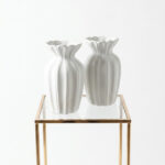 White Ceramic Vase 13x13x23.5 cm